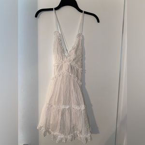 Princess Polly White ruffle dress